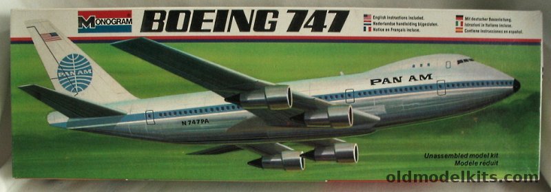 Monogram 1/156 Boeing 747 Jumbo Jet - Pan Am Airlines (ex-Aurora Modified Molds), 5412 plastic model kit